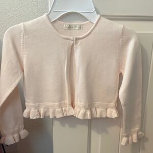 NWOT Charming Kids Ruffle Sweater in Soft Pink